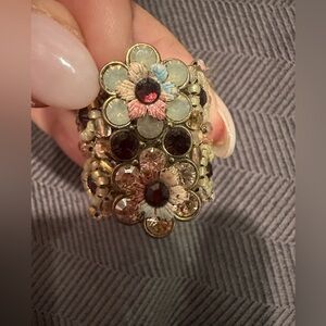 Michal Negrin Vintage inspired ring! Swarovski crystals